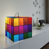 Rainbow Cube Lamp Colorful Multi Color Lantern Abstract Graphic