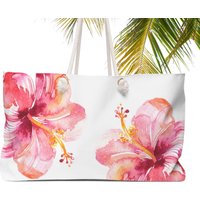 Pink Hibiscus Beach Weekender Bag, Mother's Day