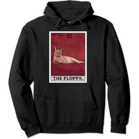Tarot Card Hoodie The Floppa Caracal Cat Tarot Card Funny Meme