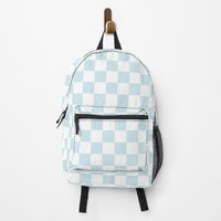 Blue Checkered Pattern Backpack