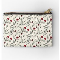 Red Flower Pattern Makeup Bags