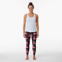 Pink Flamingo Christmas Leggings