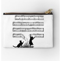 Cats And Music Sheet Makeup Bag