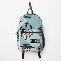Soccer Pattern Cross Backpack