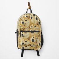 Doge Wow Pattern Shiba Inu Doggo Dog Meme Montage Backpack