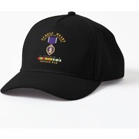 Purple Heart - Wounded In Action W Vietnam Service Ribbons Cap
