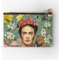 Frida Kahlo Zipper Pouch, Makeup Bag, Cosmetics Bag