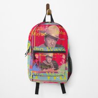 John Wayne Western Portrait Cowboy Backpack