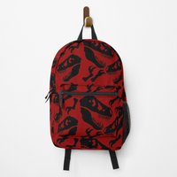 Black Skull Pattern Backpack