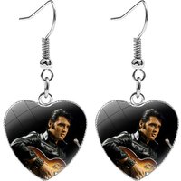 Heat Shape Elvis Earrings For Women Fans, Elvis Presley Earrings