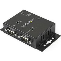 StarTech.com 2 Port Industrial Wall Mountable USB to Serial Adapter Hub with DIN Rail Clips
