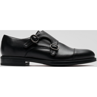 Solari Milano Herren vegan Kleid Schuhe Monk Strap Schwarz