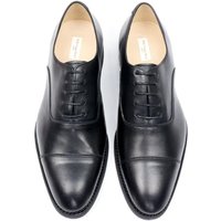 Will's Vegan Store Herren vegan Oxford Schuhe Goodyear Welt Schwarz