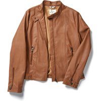 Will's Vegan Store Damen vegan Jacke Racer Kunstleder Braun