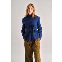 KOMODO Damen vegan Hemd Denim Ford Dunkelblau