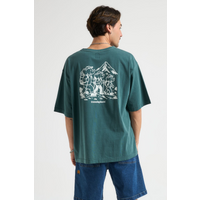 Trendsplant Herren vegan T-Shirt Oversized Heavy Hikers Rainforest Teal