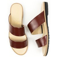 Slippers twee bandjes bruin