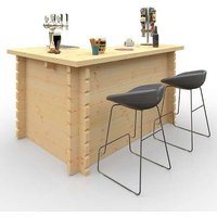 6'x4' Corner Summerhouse Bar 44mm - Garden Bar For Use In Sheds, Summerhouses & Log Cabins - 0% Finance - Buy Now Pay Later - Tiger Sheds