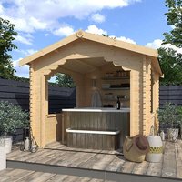 12’x10′ Hot Tub Shelter – Tiger Sheds Wooden Garden Shelter – 0% Finance – Buy Now Pay Later – The Sumatran 44mm Log Cabin 12’x10′ Hot Tub Shelter – Tiger Sheds Wooden Garden Shelter – 0% Finance – Buy Now Pay Later – The Sumatran 44mm Log Cabin