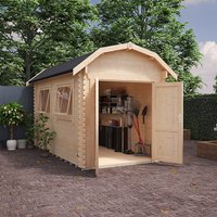Garden Office - 10'x8' The Alpha Barn 28mm Log Cabin - 0% Finance - Buy Now Pay Later - Tiger Sheds Garden Office - 10'x8' The Alpha Barn 28mm Log Cabin - 0% Finance - Buy Now Pay Later - Tiger Sheds