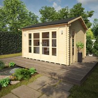 Garden Office – 12’x12′ The Balinese 44mm Log Cabin – 0% Finance – Buy Now Pay Later – Tiger Sheds Garden Office – 12’x12′ The Balinese 44mm Log Cabin – 0% Finance – Buy Now Pay Later – Tiger Sheds