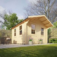 Garden Office - 8'x10' The Caspian 28mm Log Cabin - 0% Finance - Buy Now Pay Later - Tiger Sheds Garden Office - 8'x10' The Caspian 28mm Log Cabin - 0% Finance - Buy Now Pay Later - Tiger Sheds