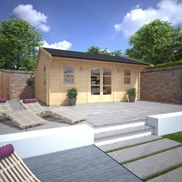 Garden Office - 18'x12' The Delta 44mm Log Cabin - 0% Finance - Buy Now Pay Later - Tiger Sheds Garden Office - 18'x12' The Delta 44mm Log Cabin - 0% Finance - Buy Now Pay Later - Tiger Sheds