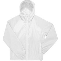 B&C Collection Unisex Windbreaker Jacke, weiß, M