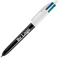 BIC® 4 Colours® 4-Farb-Kugelschreiber, schwarz/weiß