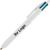 BIC® 4 Colours® 4-Farb-Kugelschreiber, weiß