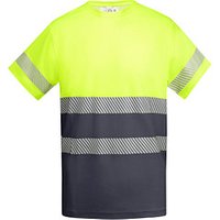Funktionsshirt Tauri mit kurzen Ärmeln, XL, bleigrau/fluor yellow