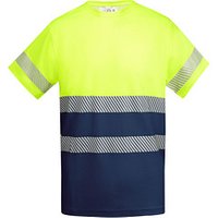 Funktionsshirt Tauri mit kurzen Ärmeln, XXL, navy/fluor yellow