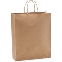 WerbeTopShop 22% Rabatt auf große naturfarbene Recycled Papiertragetaschen