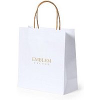 WerbeTopShop 25% Rabatt auf kleine weiße Tragetaschen aus Recyclingpapier