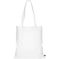 Fairtrade Baumwolltasche mit langen Henkeln, weiß