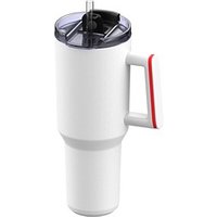 Thermobecher RETUMBLER-myKINGS CANYON 1200, weiß, Ring rot