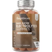 Electrolyte Gummies Sans Sucre - Saveur Pêche - 90 gummies