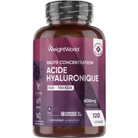 Acide Hyaluronique 600 mg 120 gélules pour la peau et les articulations