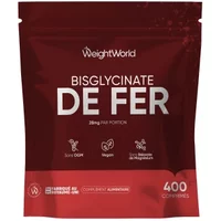 Fer Bisglycinate 28mg - 400 comprimés pour l'hémoglobine et réduire la fatigue