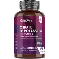 Citrate de Potassium 1460mg 180 comprimés avec Vitamine C