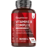 Complexe de Vitamines B + C - 365 comprimés contre la fatigue - 8 vitamines B essentielles avec vitamine C