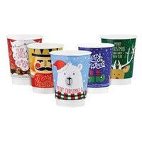 Verpackungsteam 18% Rabatt auf doppelwandige Pappbecher Weihnachtsmix 300ml 25 Stk