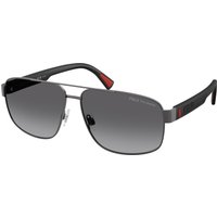 Polo Ralph Lauren , Semishiny Dark Gunmetal Polarized Sunglasses Gradient Grey Polarized lenses, PH3165 9215T3, Mojo Glasses