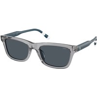 Polo Ralph Lauren , Shiny Transparent Grey Sunglasses Dark Grey lenses, PH4240U 631787, Mojo Glasses