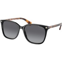Ralph By Ralph Lauren Vvcv , Shiny Black Polarized Sunglasses Polarized Gradient Brown lenses, RA5293 6037T3, Mojo Glasses