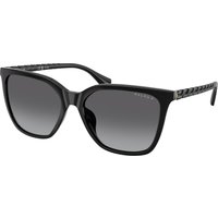 Ralph By Ralph Lauren , Shiny Black Polarized Sunglasses Grey Gradient Polarized lenses, RA5328U 5001T3, Mojo Glasses