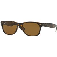 Ray-Ban New Wayfarer RB2132, Tortoise Polarized Sunglasses Brown Polarized lenses, Mojo Glasses