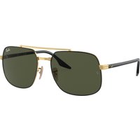Ray-Ban RB3699, Black On Gold Sunglasses Green lenses, Mojo Glasses