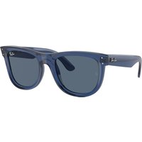 Ray-Ban Wayfarer Reverse RBR0502S, Transparent Navy Blue Sunglasses Dark Blue lenses, Mojo Glasses