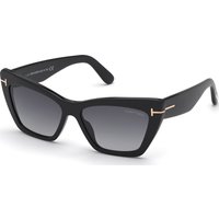 Tom Ford Wyatt , Shiny Black / Gradient Smoke Sunglasses, FT0871 01B, Mojo Glasses